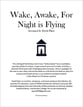 Wake, Awake, for Night is Flying TTBB choral sheet music cover